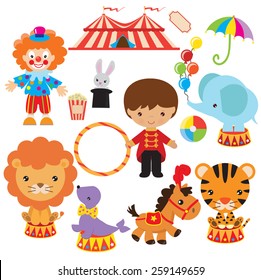 Retro circus vector illustration 