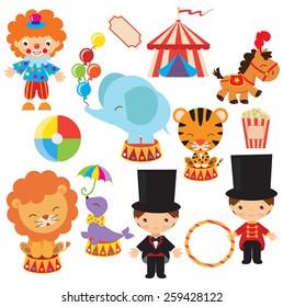 Retro circus vector illustration