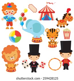 Retro circus vector illustration