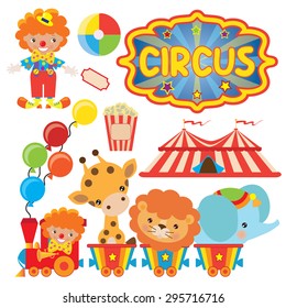 Retro circus vector illustration