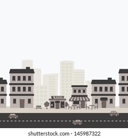 Retro city background