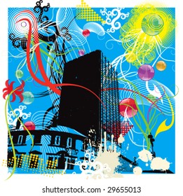retro city design