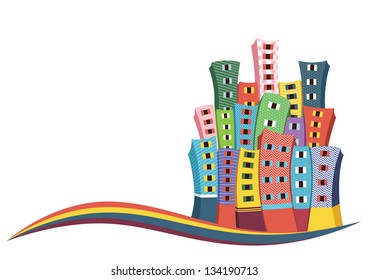 Retro City Vector Illustration