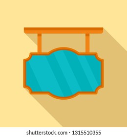 Retro city welcome banner icon. Flat illustration of retro city welcome banner vector icon for web design