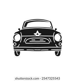 Retro classic car editable vector