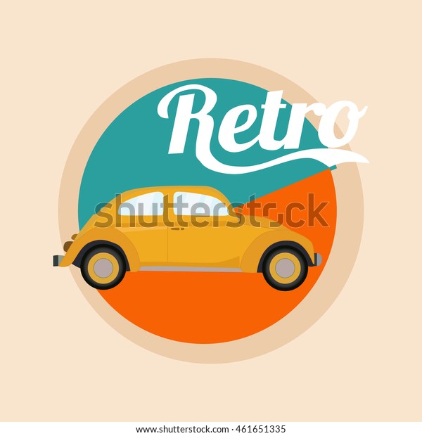 Retro\
classic car poster vintage design\
background