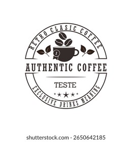 Retro Classic Coffee Logo auténtico