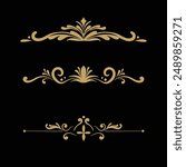 Retro classic elegant golden divider