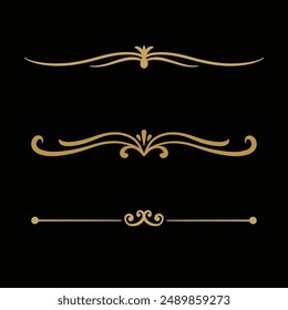 Retro classic elegant golden divider