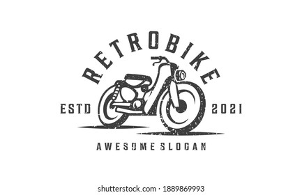 Retro Classic Vintage Motorcycle Logo Design