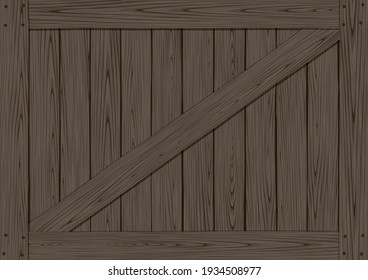 Retro and classical dark brown crate