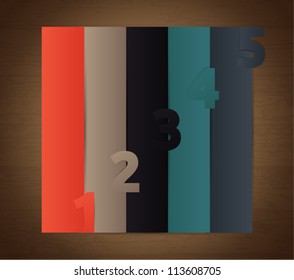 Retro, clean, Design template - fully editable / can be used for infographics / numbered banners / graphic or website layout vector/ numbers