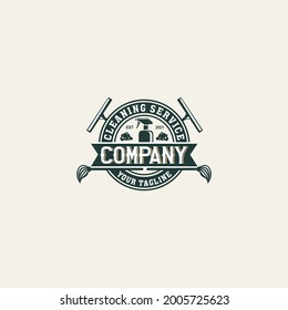 retro cleaning logo badge, glass cleaner, spray cleaner ,emblem, labels, vintage style. for A professional cleaning service business.