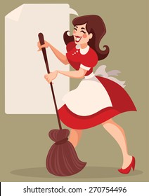 Cartoon Cleaning Lady Images, Stock Photos & Vectors | Shutterstock