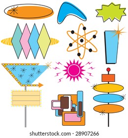 Retro Clip-art Advertising Signs and Symbols