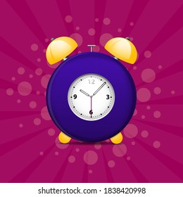 Retro clock design concept. vector illustration.