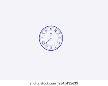 Retro clock face. Antique elegant dial with roman numerals collection, vintage round watches with carved hands and ornaments frames, stylized interior decor vector isolated on white background set