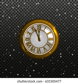 Retro clock on a starry sky background high quality