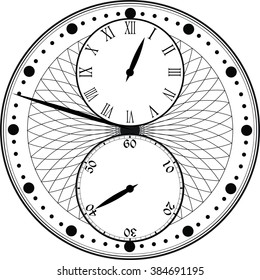retro clock with Roman Dial