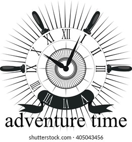 retro clock with Roman Dial