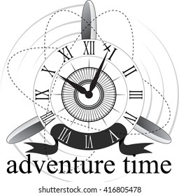 retro clock with Roman Dial