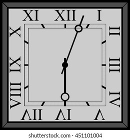 retro clock with Roman Dial