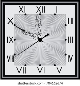 retro clock with Roman Dial