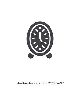 Retro clock vector icon. filled flat sign for mobile concept and web design. Table clock glyph icon. Symbol, logo illustration. Vector graphics