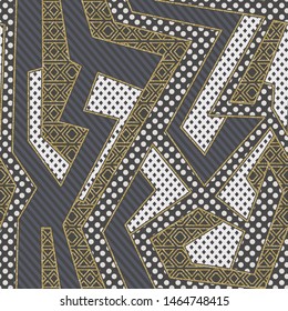 Retro cloth geometric seamless pattern.