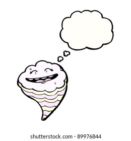 retro cloud cartoon character