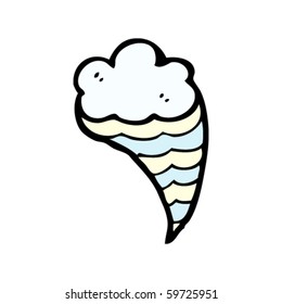 retro cloud drawing