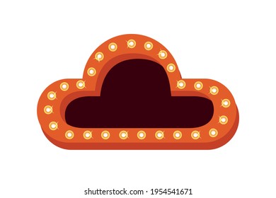 retro cloud light sign icon