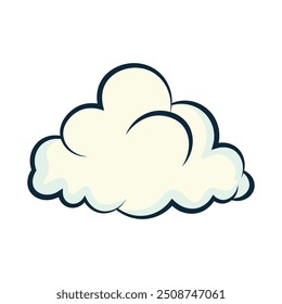 Retro cloud vector collection cartoon style. Cloud icon vector illustration