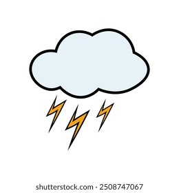 Retro cloud vector collection cartoon style. Cloud icon vector illustration