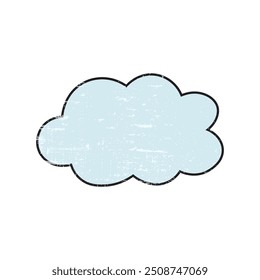 Retro cloud vector collection cartoon style. Cloud icon vector illustration