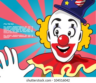 Retro clown design template