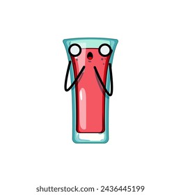 retro cocktail character cartoon. beer hand, drink glass, poster soda retro cocktail character sign. isolated symbol vector illustration