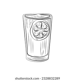 retro cocktail design in retro style engraving vector