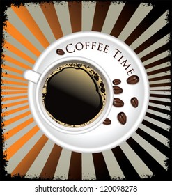 Retro coffee background