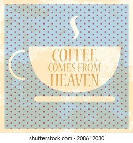 retro coffee background, illustration in vector format