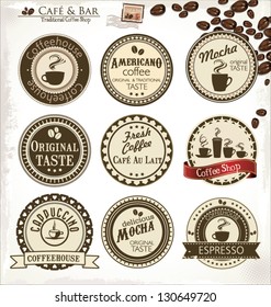 Retro Coffee badges and labels