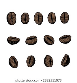 Conjunto de ilustraciones de café retro