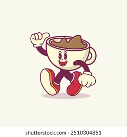 Retro Coffee Character, retro style character