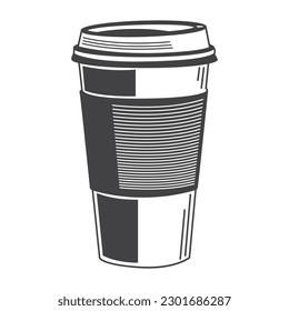 Retro Coffee Cup  Vector Stock Illustration Vintage Coffee Cup