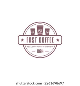 Retro coffee house vintage logo design