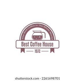Retro coffee house vintage logo design