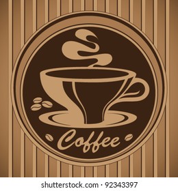 Etiqueta de café retro