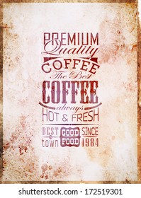 Retro Coffee  Labels and typography background . Coffee decoration collection