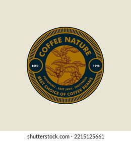 retro coffee logo art design