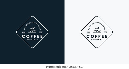 retro coffee logo design, cafe shop logo inspiration,